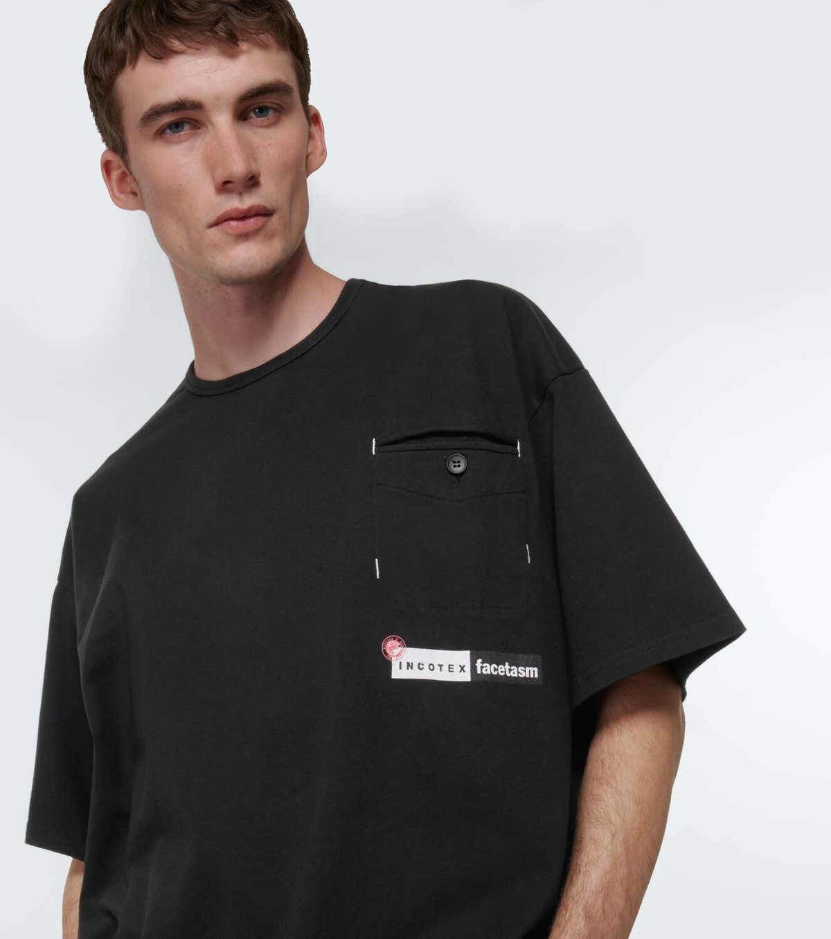 Incotex x Facetasm Logo cotton jersey T-shirt