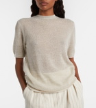 Loro Piana Walnut cashmere, wool, and silk top