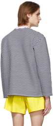 JW Anderson Black & White Striped Long Sleeve T-Shirt