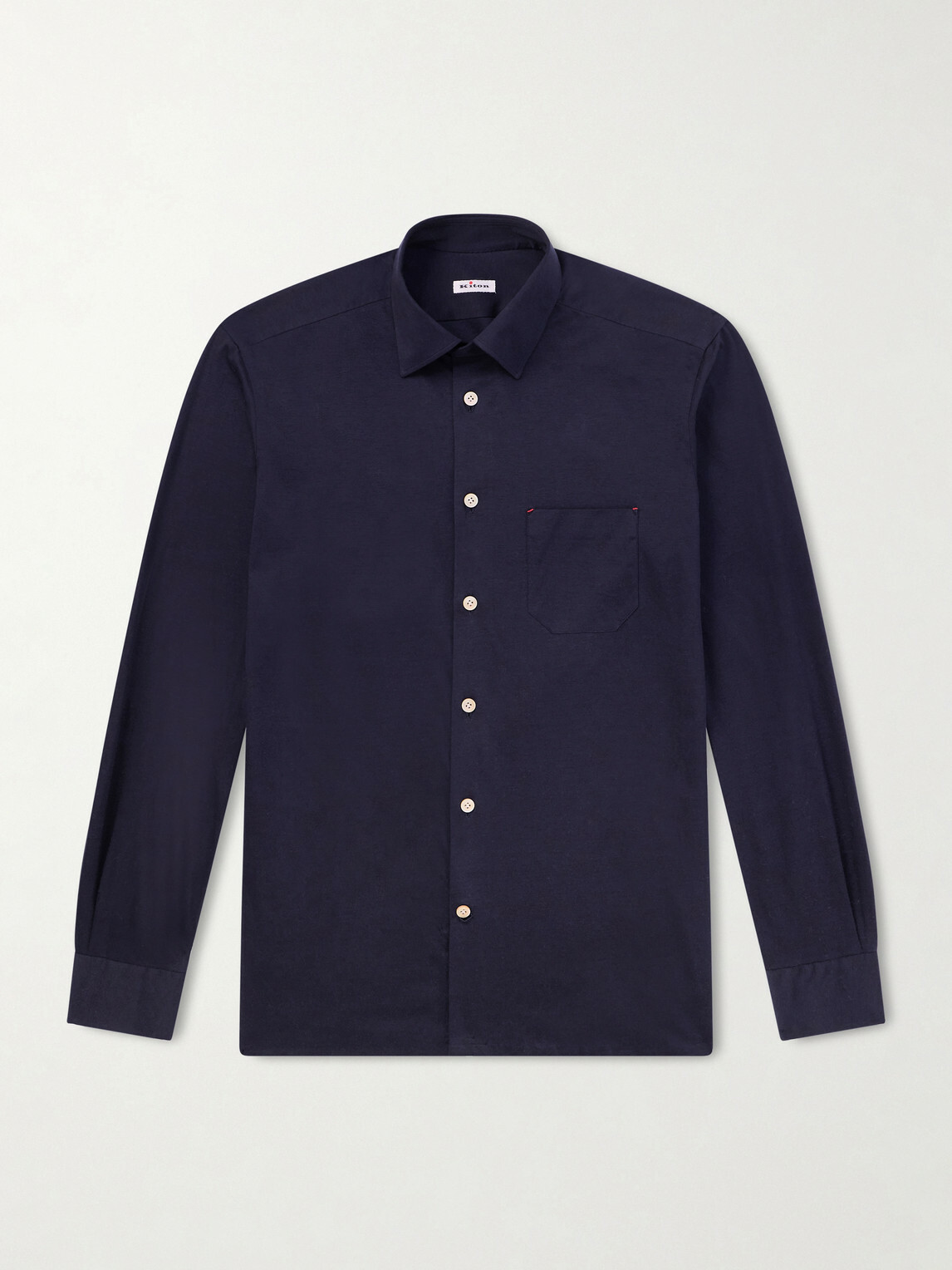 Kiton - Cotton-Jersey Shirt - Blue