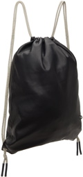 Rick Owens Black & Grey Large Drawstring Backpack
