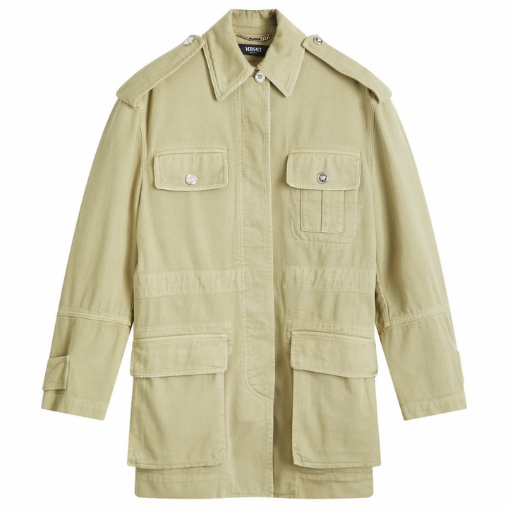 Photo: Versace Women's Denim Jacket in Taupe