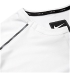 Nike Running - Tech Pack Printed Stretch-Jersey and Mesh Half-Zip Top - White
