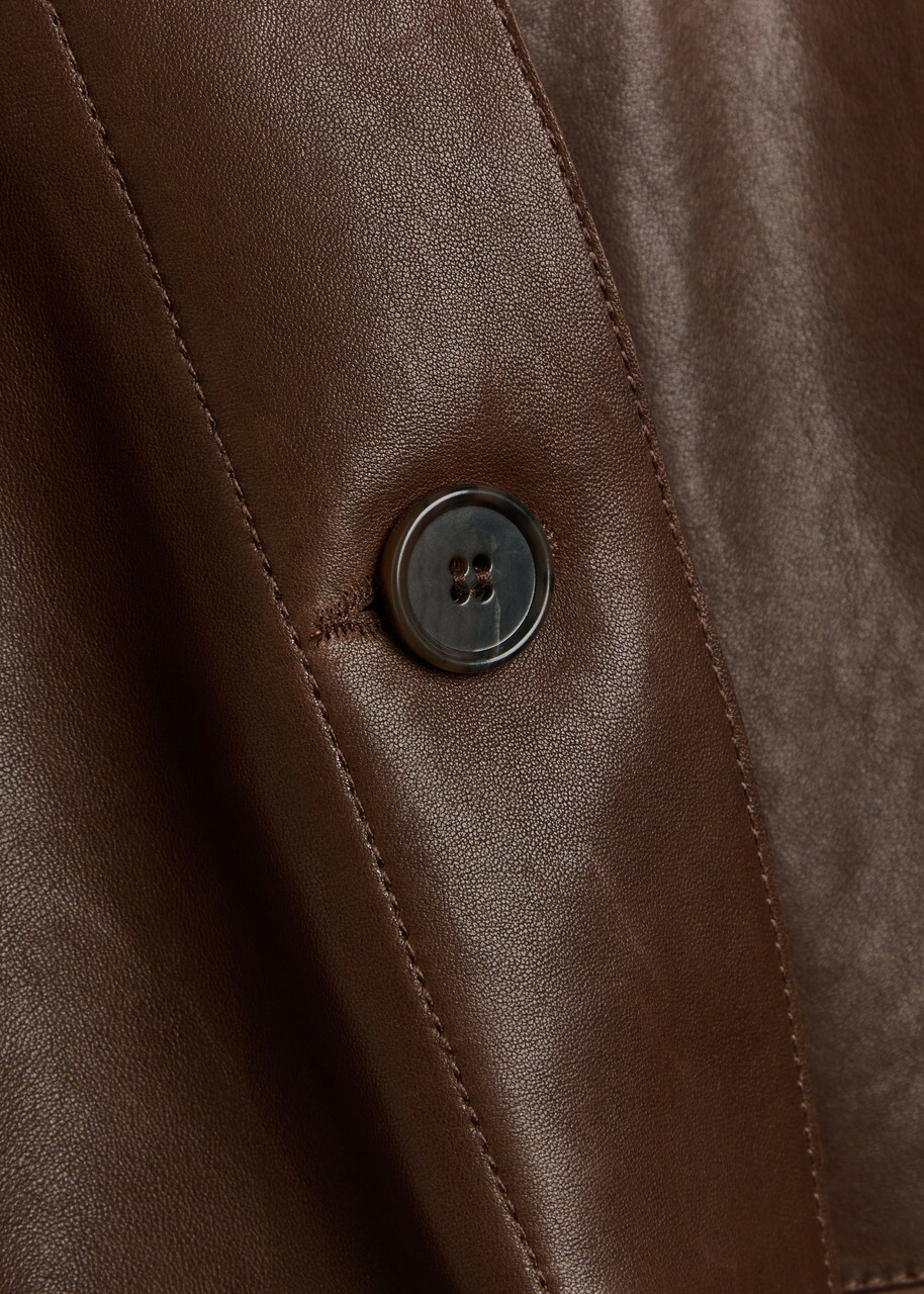 Arma Fem Leather Jacket Dark Brown