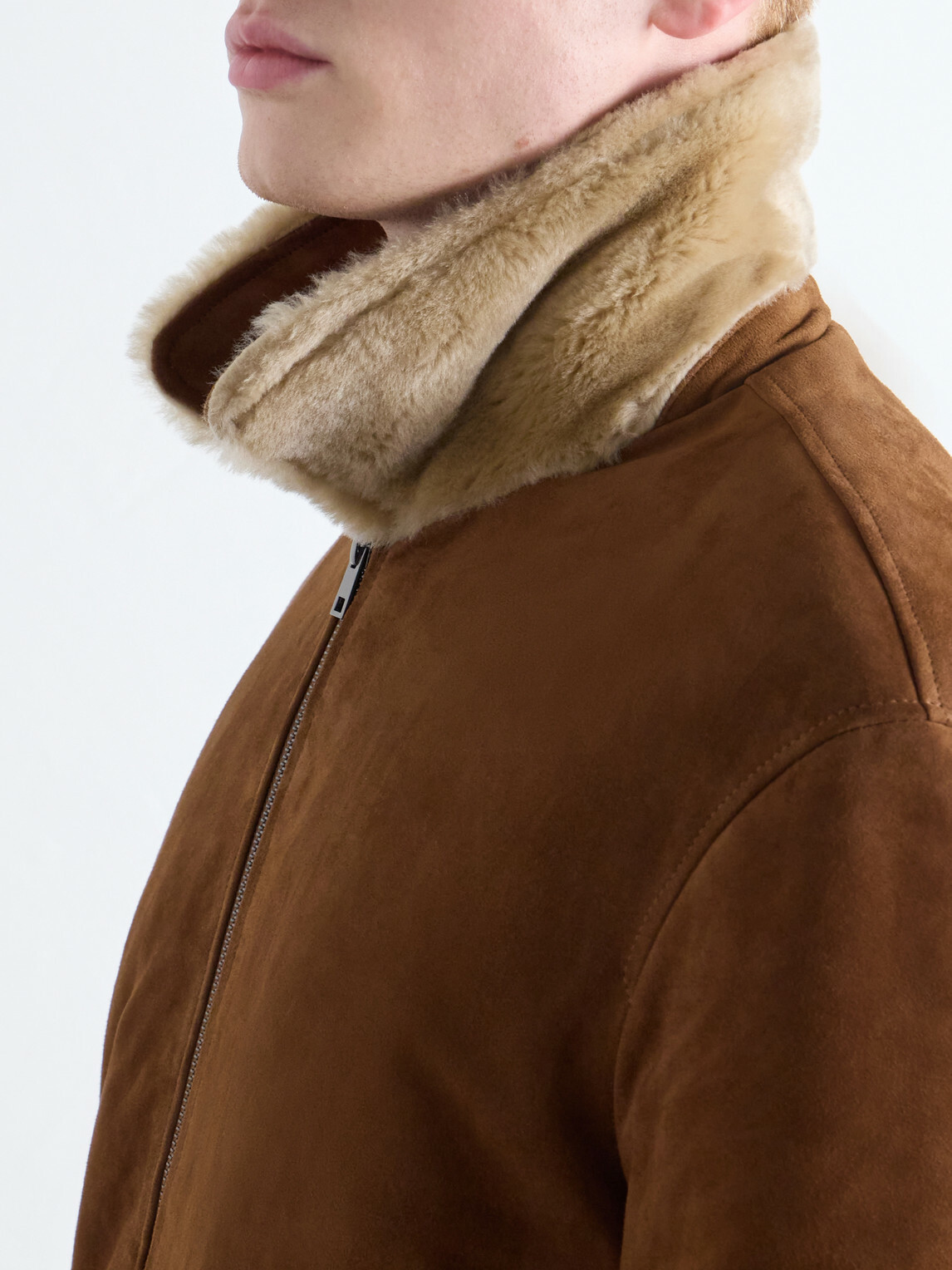 Altea - Iggy Shearling-Trimmed Padded Suede Jacket - Brown