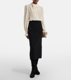 Valentino Garavani Fawcette VLogo suede knee-high boots