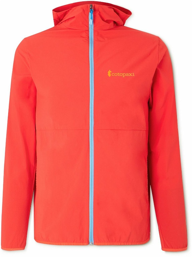 Photo: Cotopaxi - Vuelta Logo-Print Shell Hooded Jacket - Red