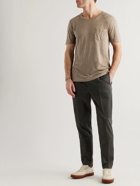 Massimo Alba - Alicudi Slub Linen T-Shirt - Brown