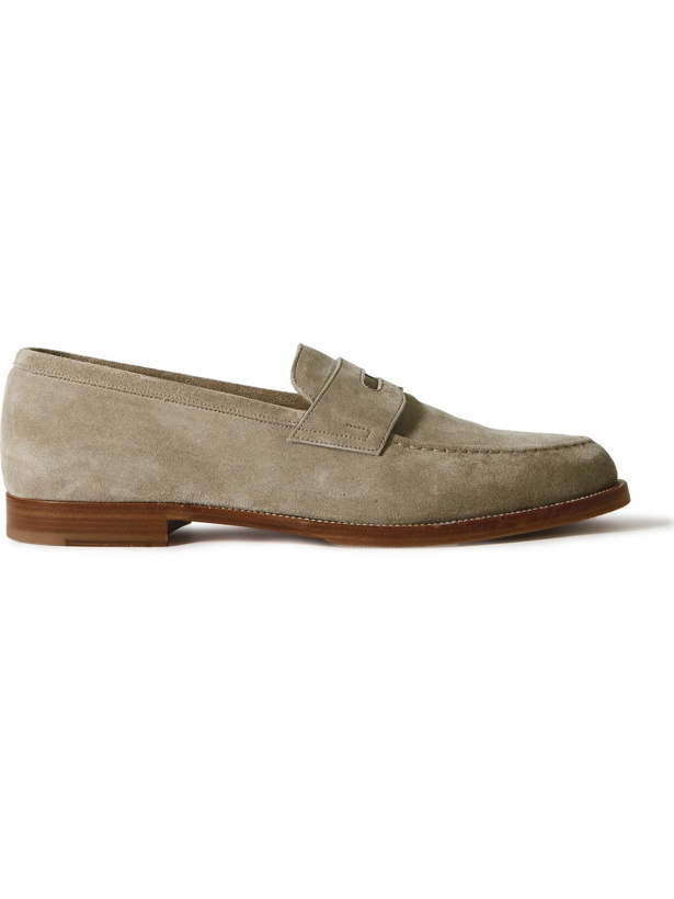 Photo: Dunhill - Audley Suede Penny Loafers - Neutrals