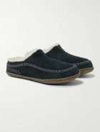 Sorel - Falcon Ridge II Fleece-Lined Suede Slippers - Black