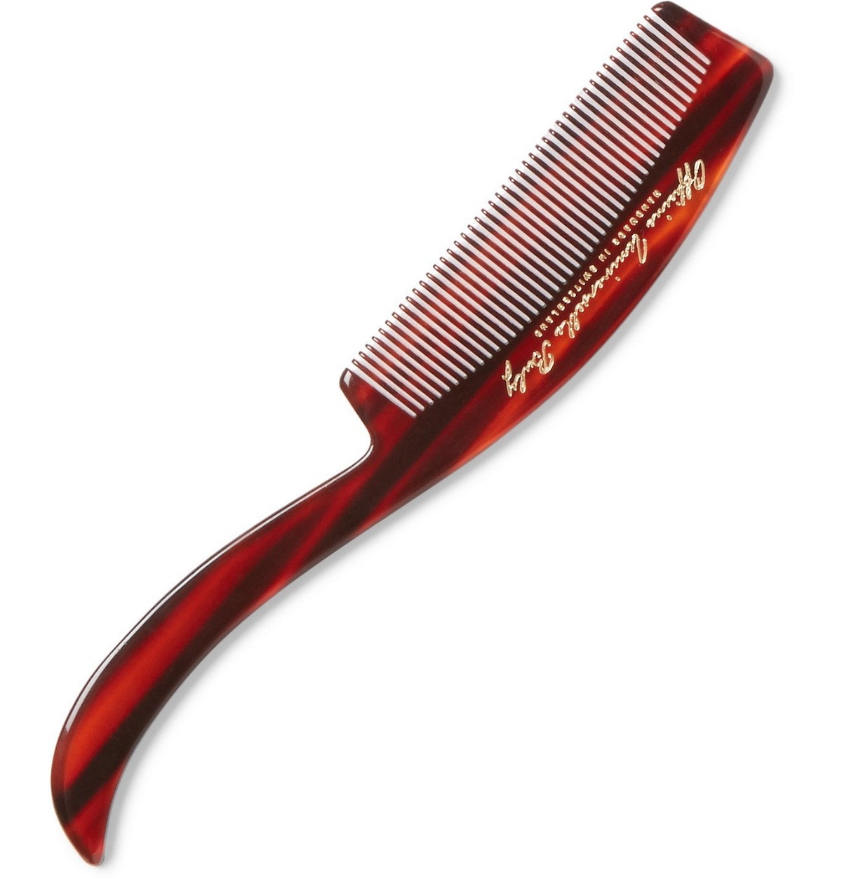 Buly 1803 - Horn-Effect Acetate Beard Comb - Red Buly 1803