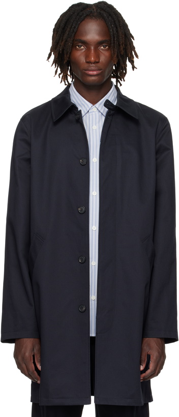 Photo: A.P.C. Navy Urban Mac Coat