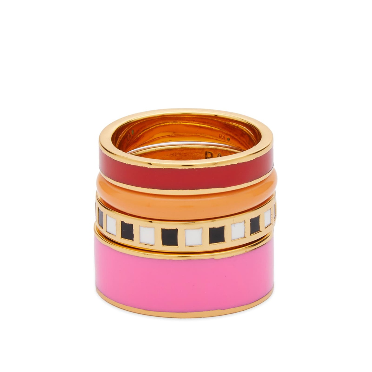 Roxanne Assoulin Women's Banded Rings - Set of 4 in Rose Crush