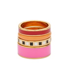 Roxanne Assoulin Women's Banded Rings - Set of 4 in Rose Crush