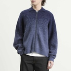 Dime Men's Mohair Double Zip Knit in Midnight Blue