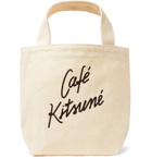 Café Kitsuné - Small Logo-Print Cotton-Canvas Tote Bag - Neutrals
