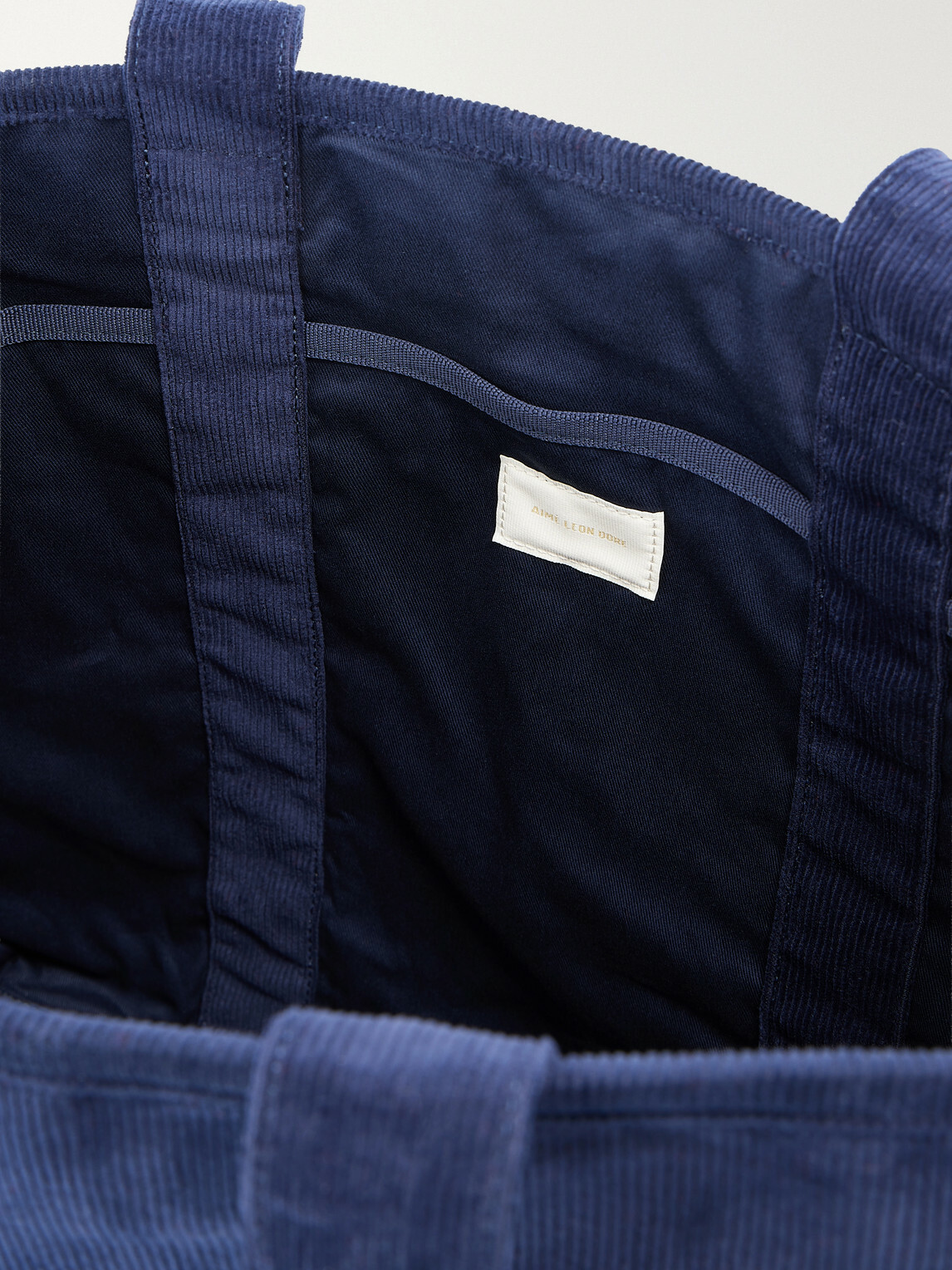Aimé Leon Dore - Logo-Embroidered Cotton-Corduroy Tote - Blue