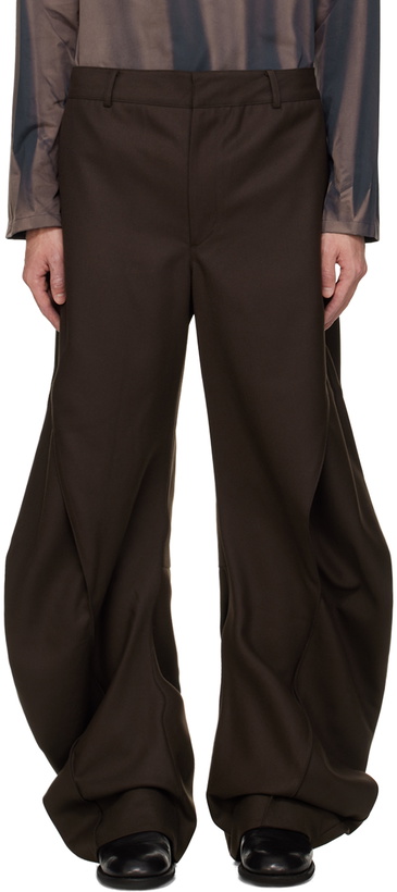 Photo: JiyongKim Brown Twisted Trousers