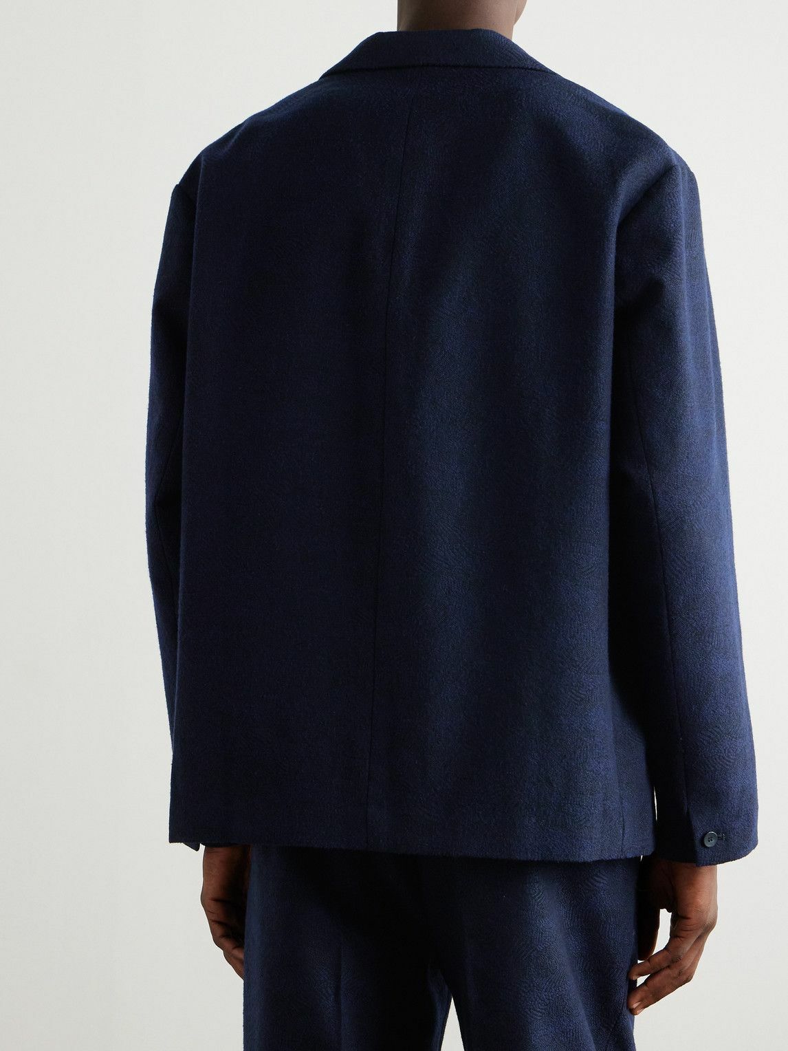 Blue Blue Japan - Cotton and Wool-Blend Jacquard Suit Jacket