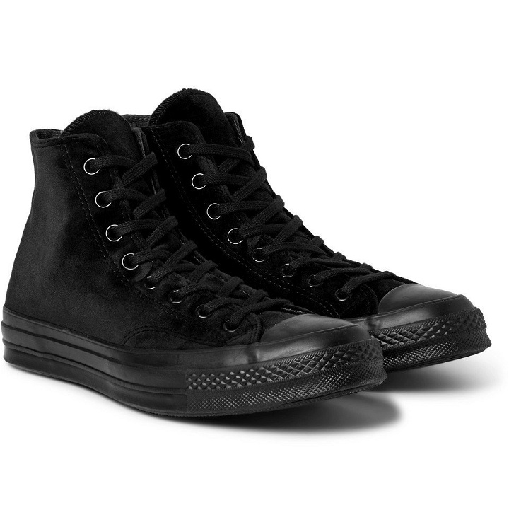 Photo: Converse - Chuck 70 Velvet High-Top Sneakers - Black