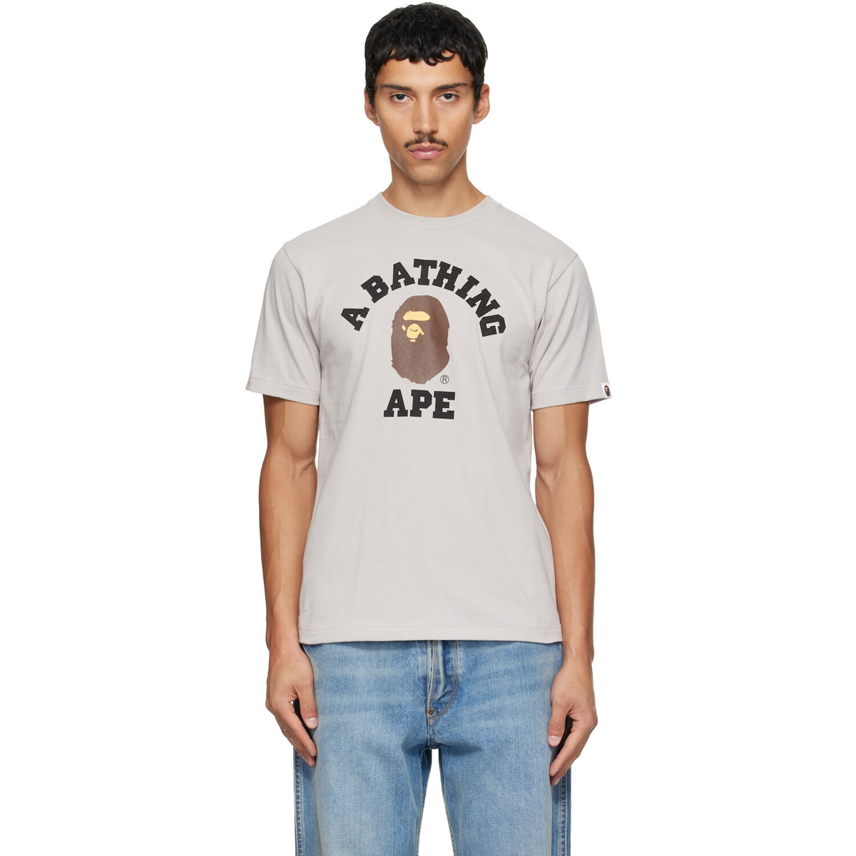 BAPE Gray College T-shirt