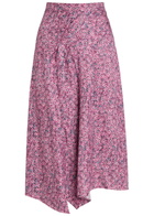 Isabel Marant Cacia Floral-print Woven Midi Skirt Pink