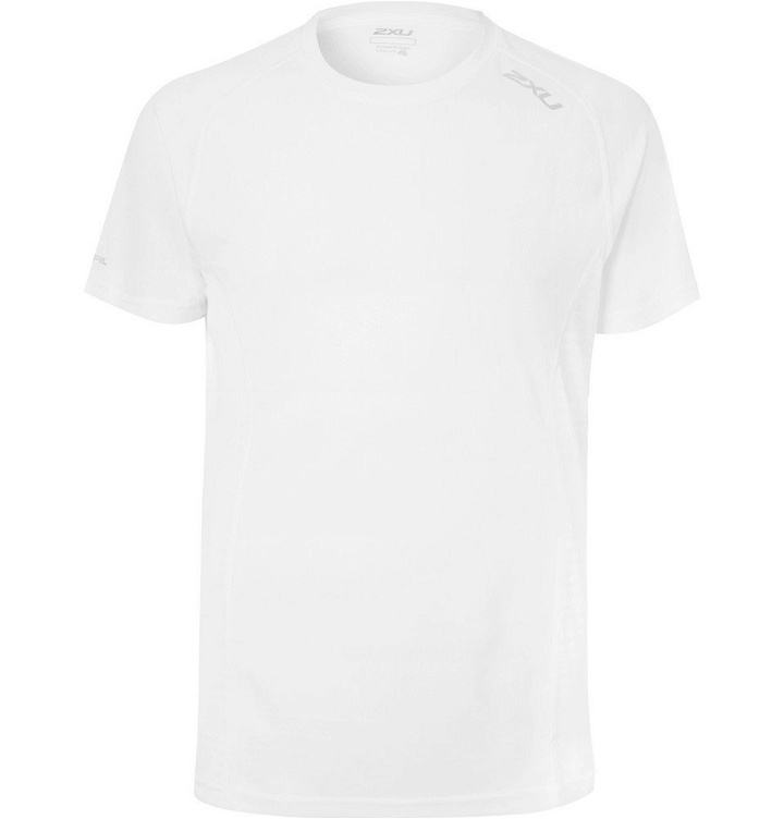Photo: 2XU - X-VENT Mesh-Panelled Jersey T-Shirt - White