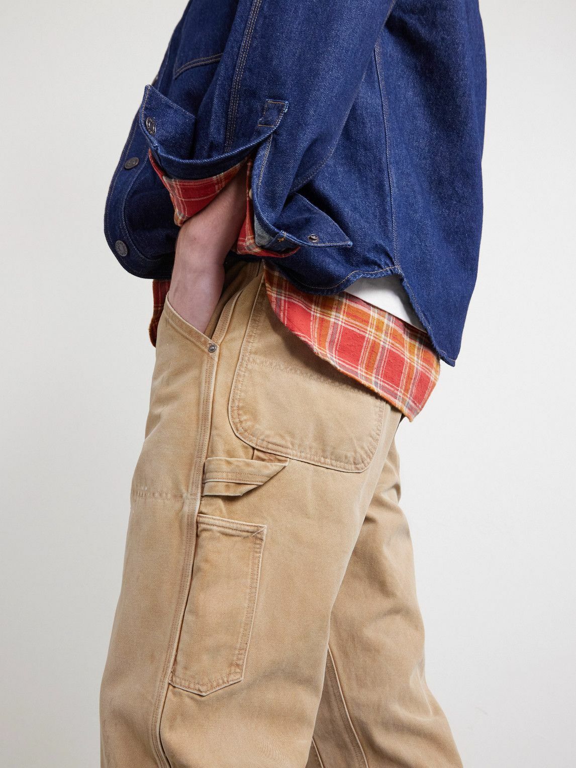 Polo Ralph Lauren - Straight-Leg Distressed Cotton-Canvas Carpenter Trousers - Neutrals
