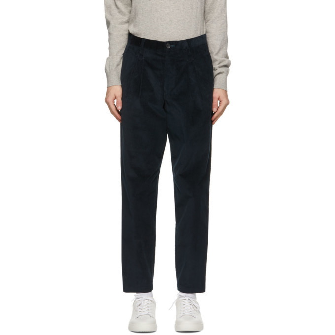 Photo: PS by Paul Smith Navy Corduroy Chino Trousers