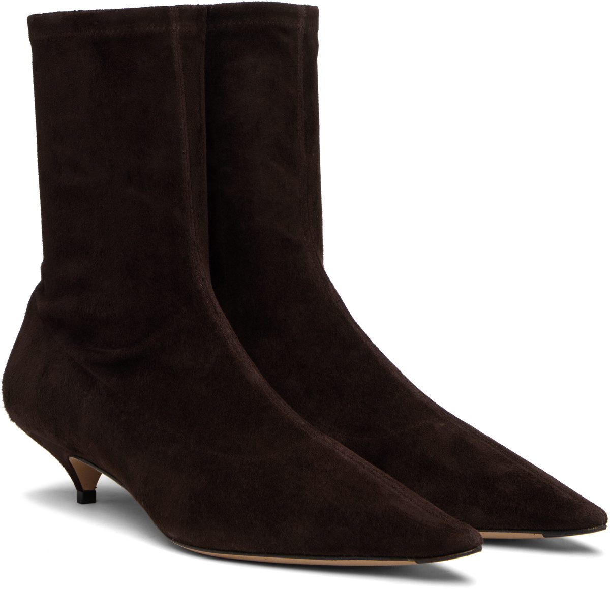 The Row Brown Liisa Kitten Boots