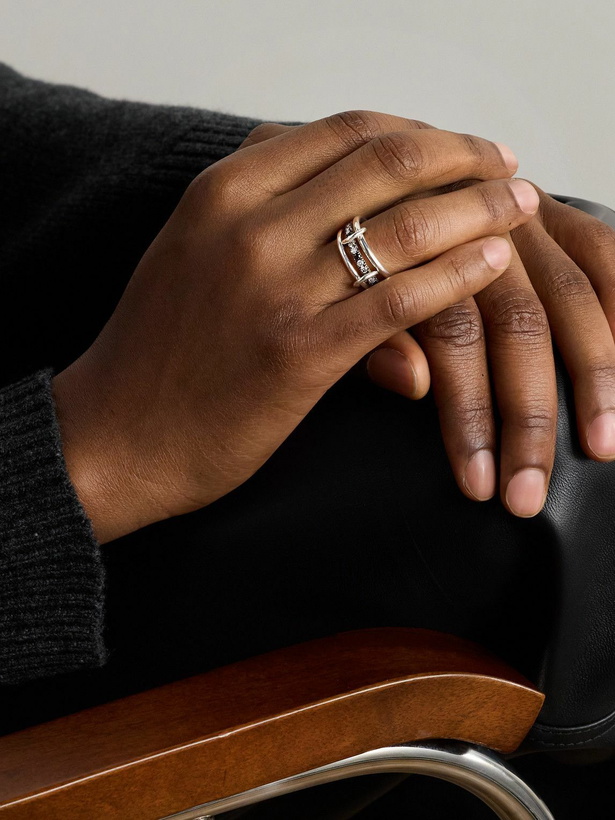 Photo: Spinelli Kilcollin - Petunia Ash Sterling Silver Diamond Ring - Silver