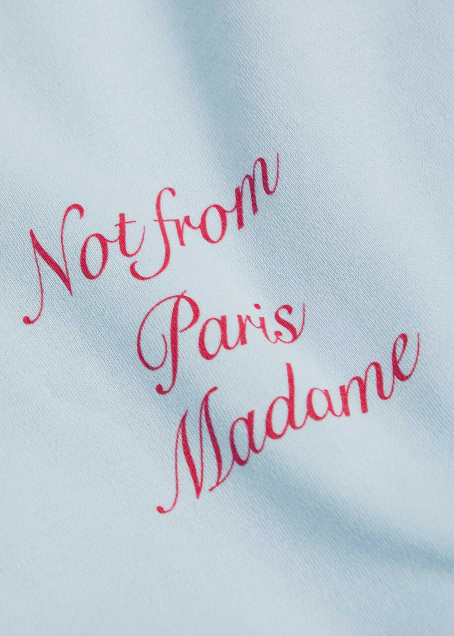 DRÔLE DE Monsieur Le T-shirt Slogan Logo-print Cotton T-shirt Light Blue