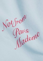 DRÔLE DE Monsieur Le T-shirt Slogan Logo-print Cotton T-shirt Light Blue