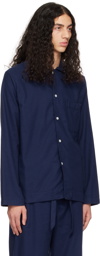 Tekla Blue Pocket Pyjama Shirt