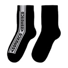 Burberry Black Logo Stripe Socks