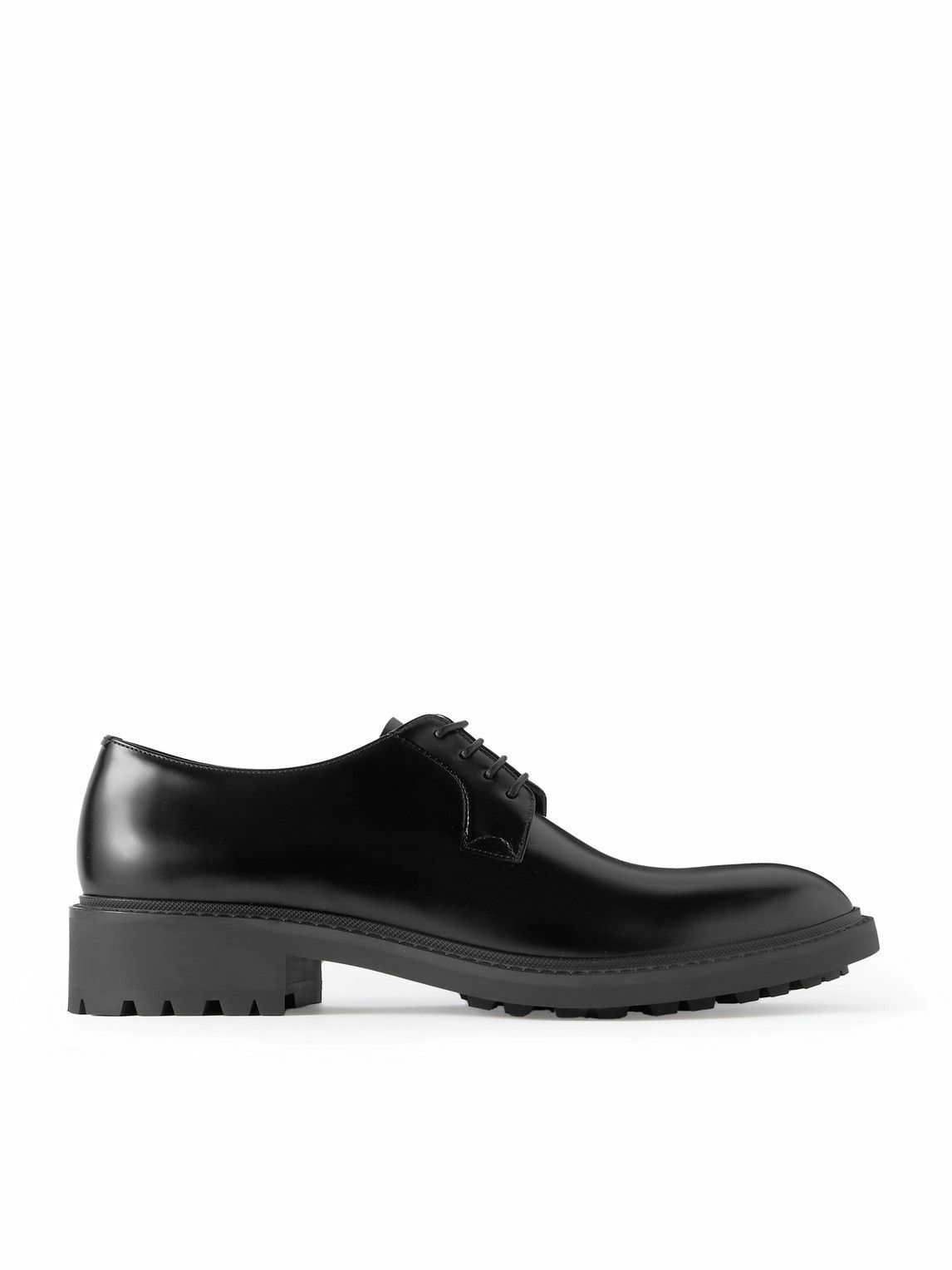 SAINT LAURENT - Wyatt Patent-Leather Derby Shoes - Black SAINT LAURENT - Wyatt Patent-Leather Derby Shoes - Black