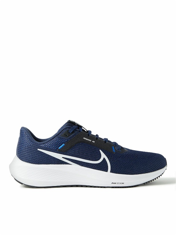 Photo: Nike Running - Air Zoom Pegasus 40 Rubber-Trimmed Mesh Running Sneakers - Blue