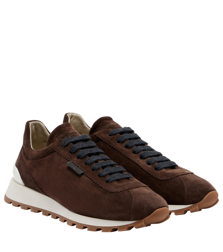 Photo: Brunello Cucinelli Monili suede sneakers