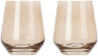 Estelle Colored Glass Brown Stemless Wine glasses, 13.5 oz