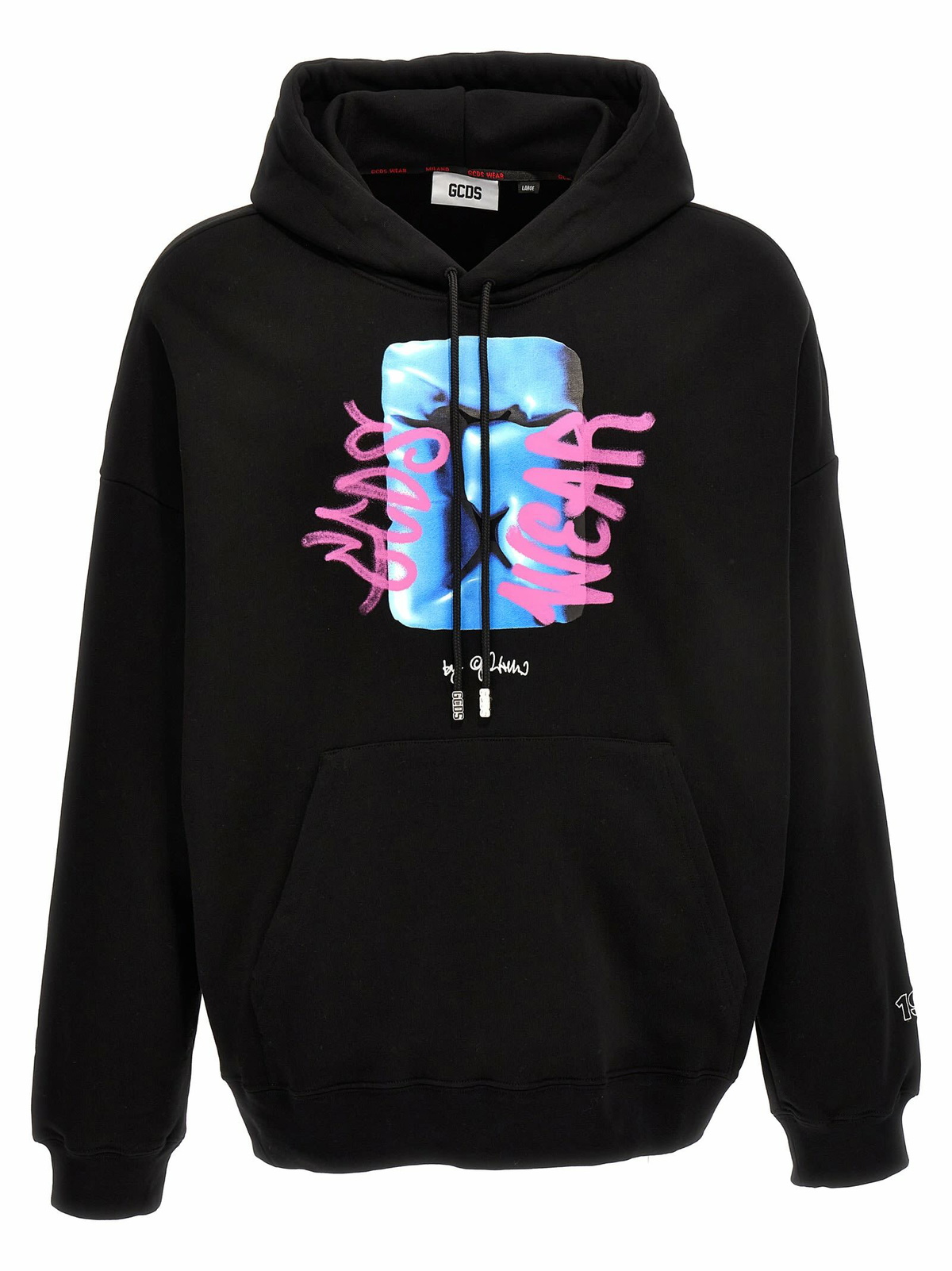 スウェット・トレーナー GCDS Logo print hoodie GCDS Logo Print Hoodie | Black | FARFETCH IL