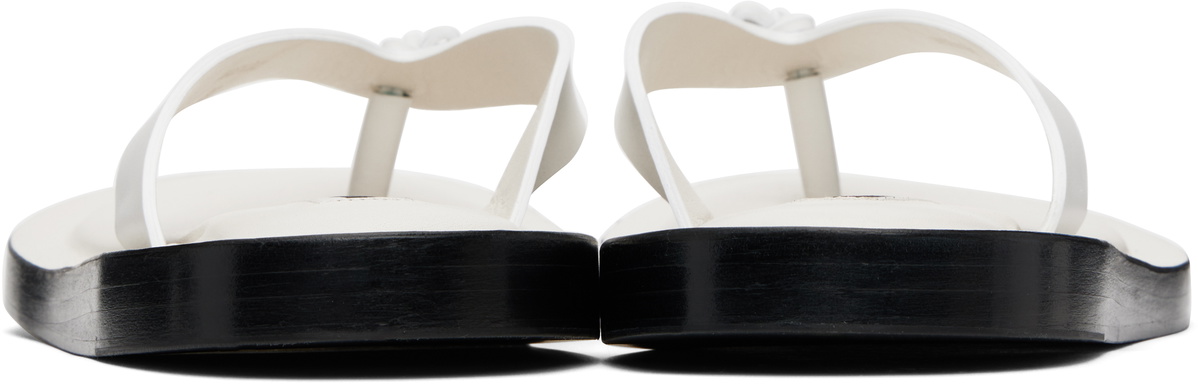 Jil Sander White Thong Sandals