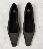 Saint Laurent Poppy crêpe satin ballet flats