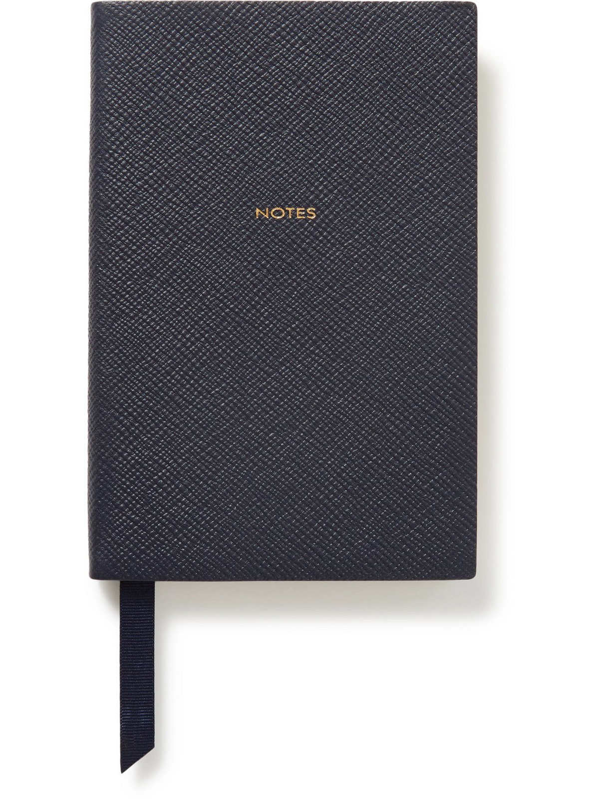 Chelsea textured-leather notebook