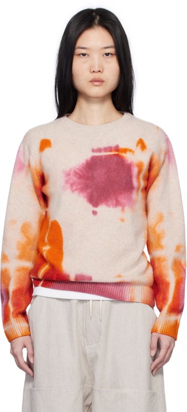 Photo: The Elder Statesman Multicolor Rorshach Malibu Sweater