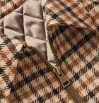 AMI - Padded Checked Wool Harrington Jacket - Neutrals