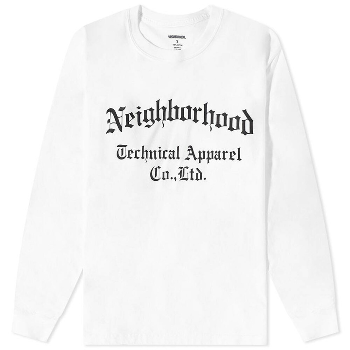 Photo: Neighborhood Men's Long Sleeve NH-8 T-Shirt in White