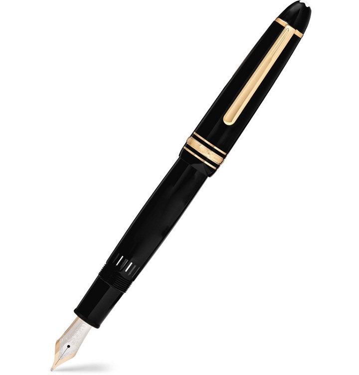 Photo: Montblanc - Meisterstück LeGrand Resin and Gold-Plated Fountain Pen - Black