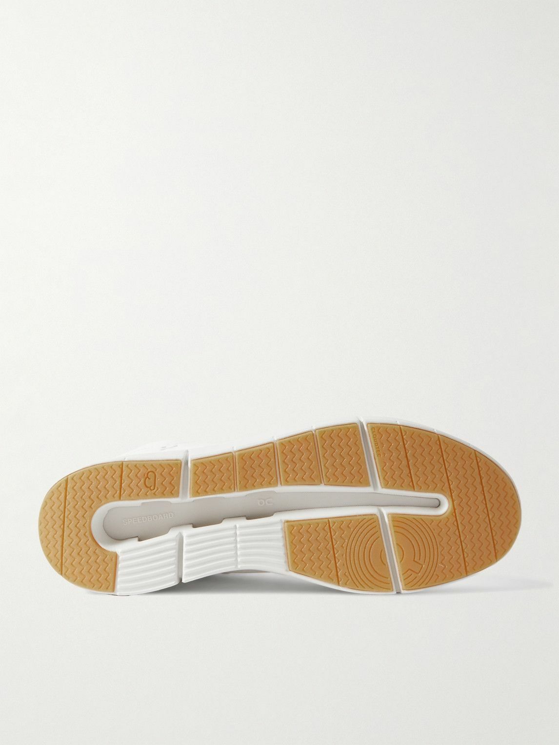 ON - Roger Federer The Roger Clubhouse Mid Faux Leather, Mesh and Faux Suede Sneakers - White