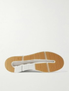 ON - Roger Federer The Roger Clubhouse Mid Faux Leather, Mesh and Faux Suede Sneakers - White