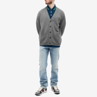 Gucci Men's Cashmere Patch Logo Cardigan in Grey